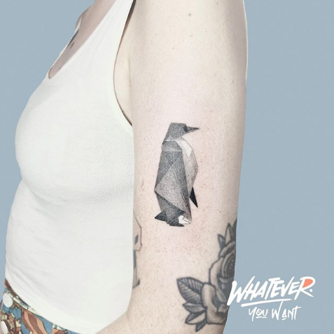 Japanese Origami Penguin Tattoo