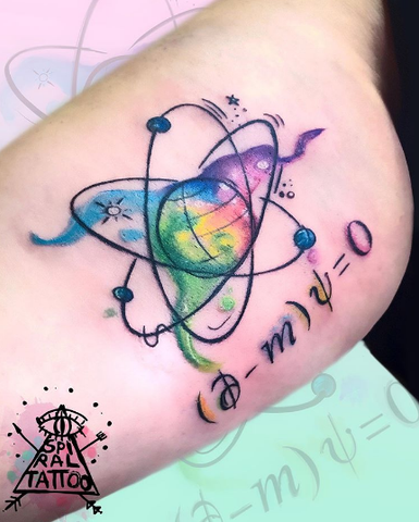 atom arm tattoo design