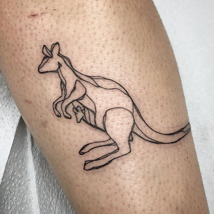 kangaroo tattoo
