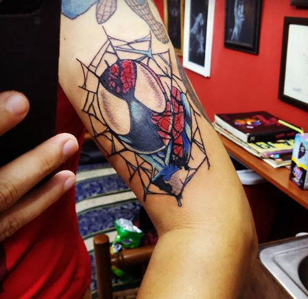 spider-men tattoo