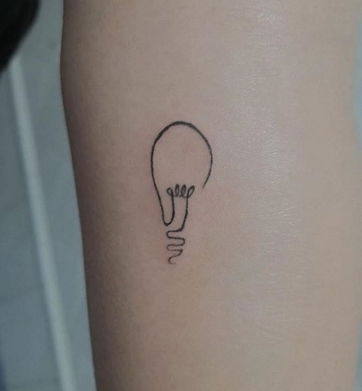 light bulb tattoo