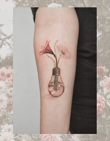 light bulb tattoo