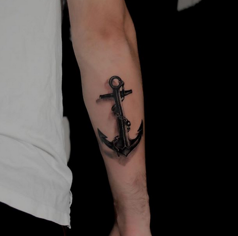anchor forearm tattoo