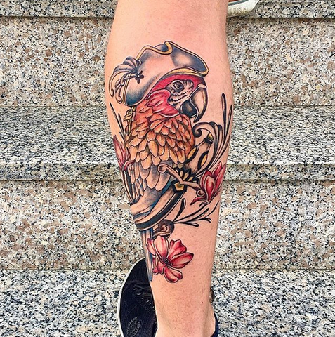 sparrow forearm marine tattoo