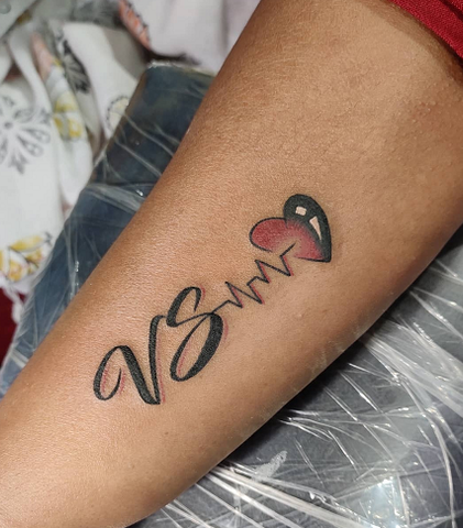 lifeline lovelines blacklinetattoos redline tattoolove NAME  LOVE  DONE BY VISHAL TATTOO THANEW CONTACT FOR APPOINTMENT  Instagram