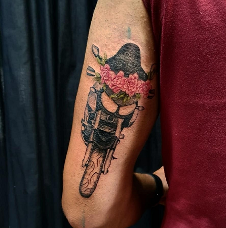 motorcyclist tattoo design