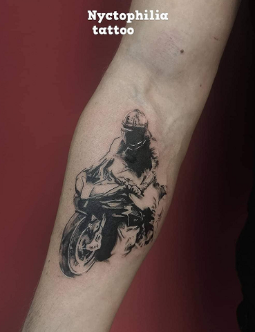motorcyclist tattoo design