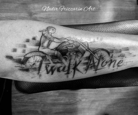 motorcyclist tattoo design