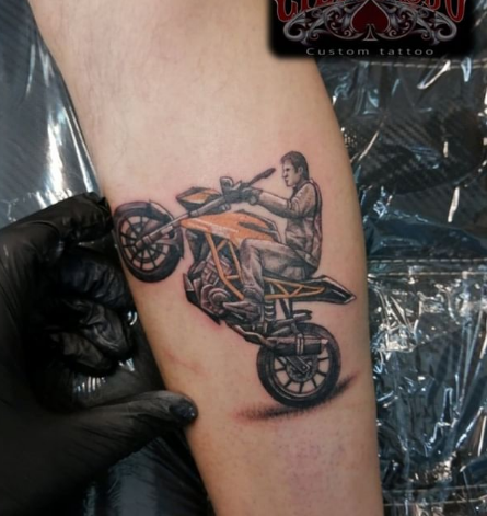 motorcyclist tattoo design