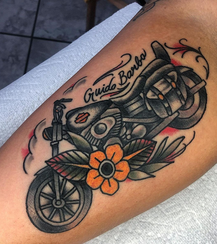 motorcyclist tattoo design