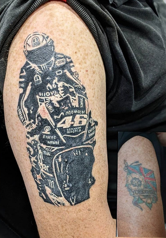 motorcyclist tattoo design