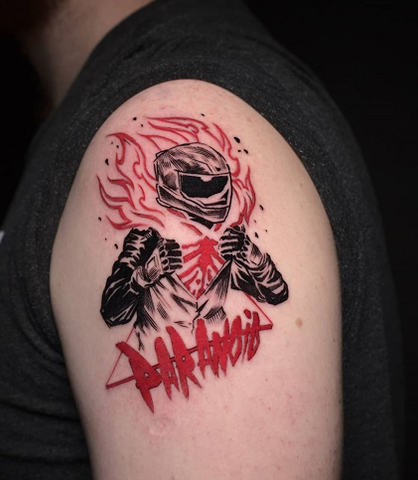 motorcyclist tattoo design