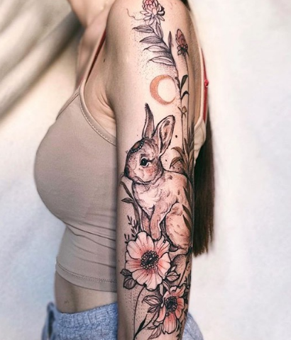 rabbit tattoo design
