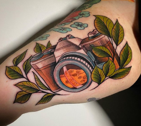 camera tattoo design