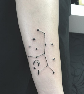 Virgo constellation tattoo design