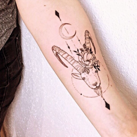 Capricorn constellation tattoo