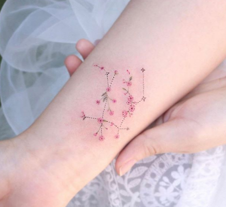 constellation forearm tattoo design