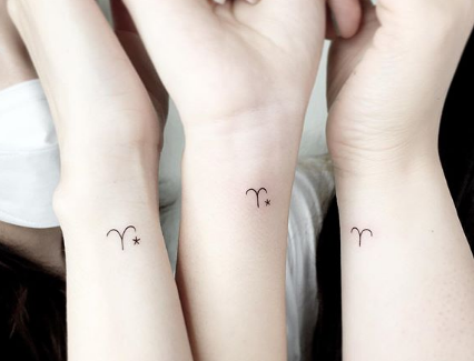 constellation wrist tattoo design