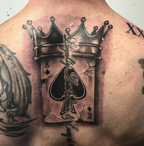 Artistic King of Spade Tattoo Design Idea
