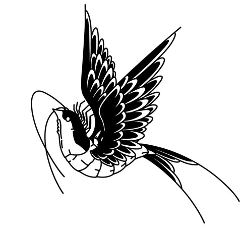 simple bird swallow tattoo design