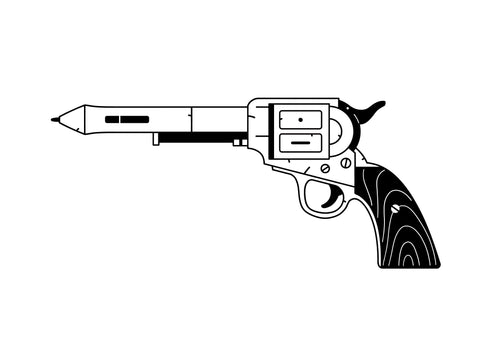 revolver bull dog tattoo design
