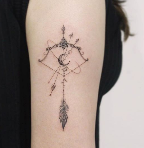 bow and arrow tatoo