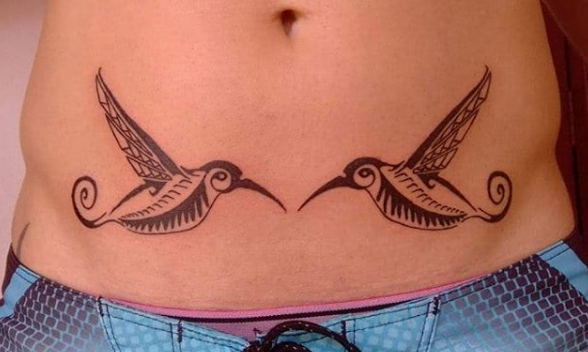 Two Mirrored Hummingbirds tattoo