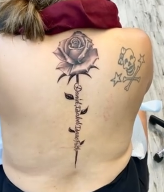 rose flower name tattoo