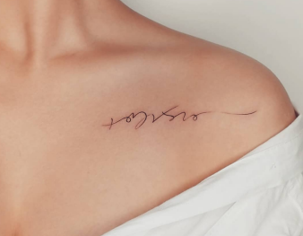 artisitical name tattoo