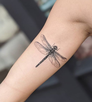 dragonfly arm tattoo
