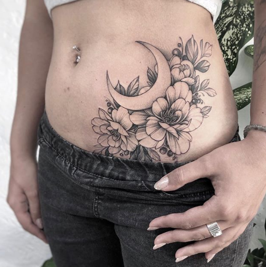 Images Tattoos female Belly