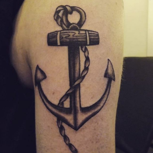 Marine Anchor Tattoo Design Idea for men and women