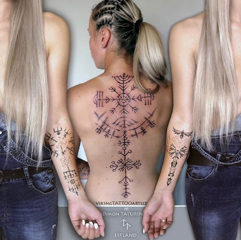 viking rune tattoo for men and women