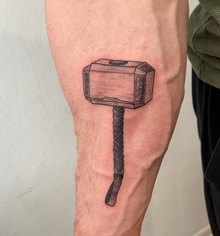 viking Thor Hammer Tattoo for men and women