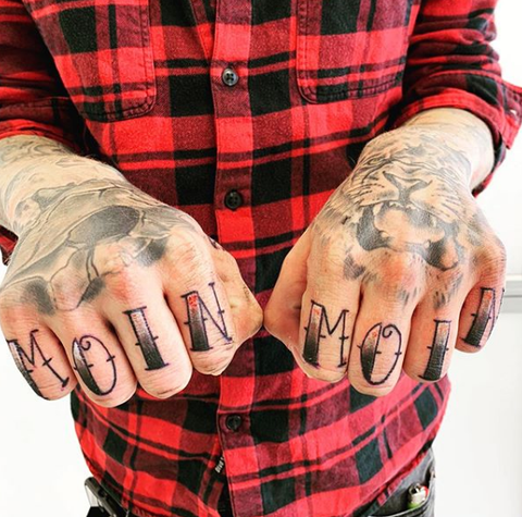 word finger tattoo for grils women