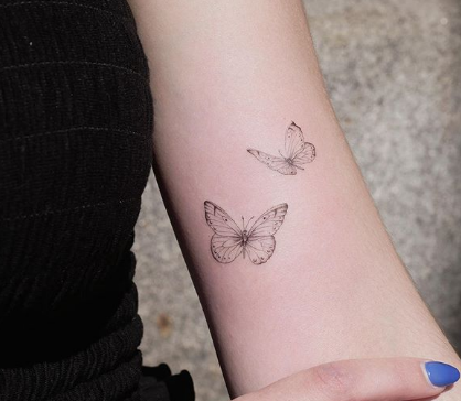tiny butterfly tattoo for girls
