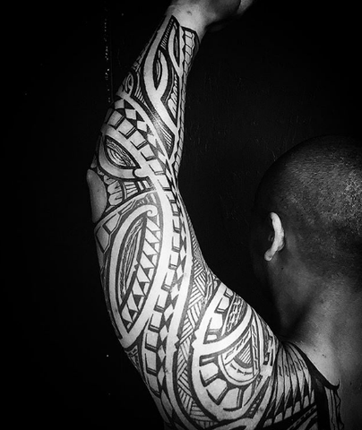 tribal sleeve tattoo for men and women