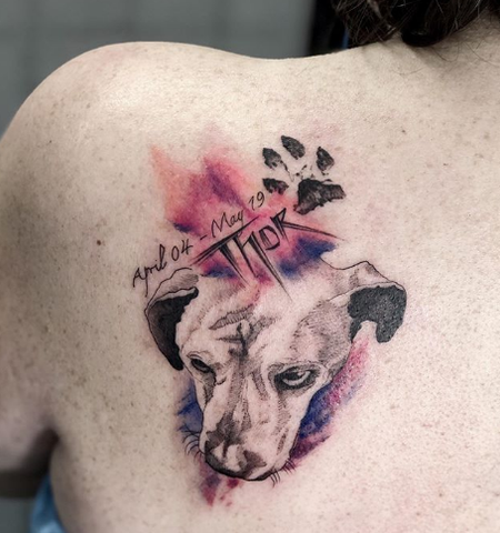 memorial tattoo for pet dog