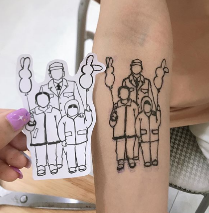 memorial family tattoo