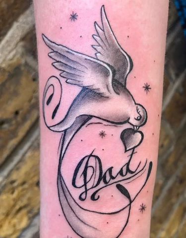 memorial dove tattoo for dad