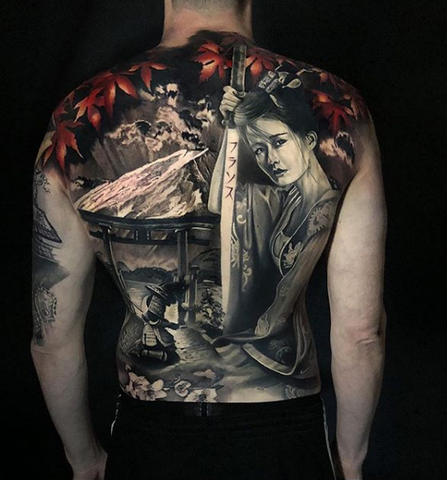 Japanese geisha tattoo