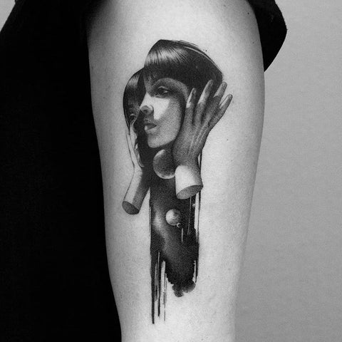 woman portrait tattoo