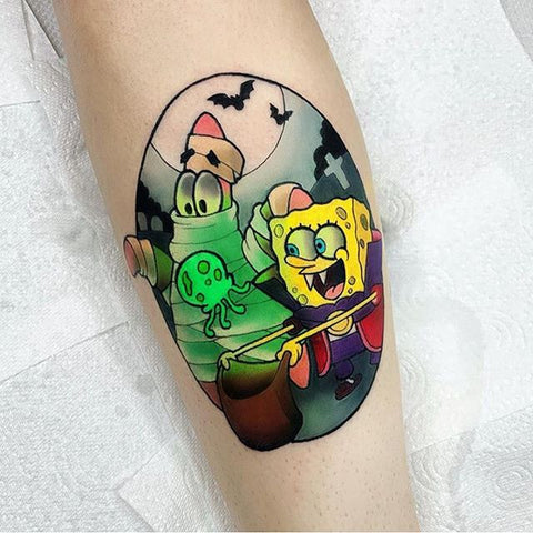 halloween patrick star sponge bob tattoo