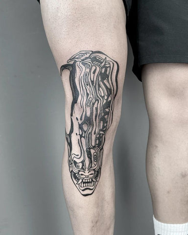 japanese prajna thigh tattoo
