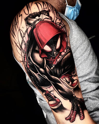spider man marvel tattoo