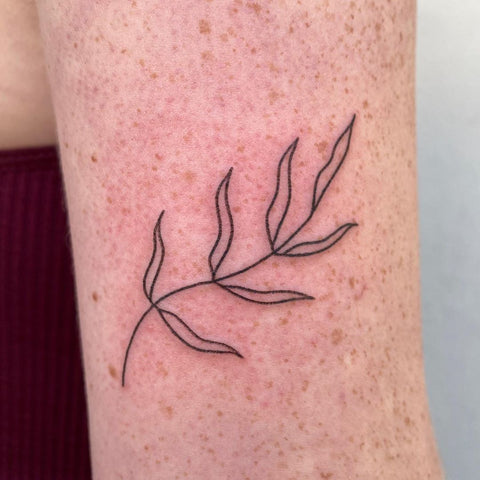 simple leaf tattoo design