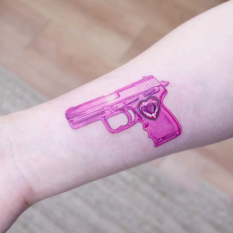 40 Awesome Pistol Gun Tattoos Design Ever Made