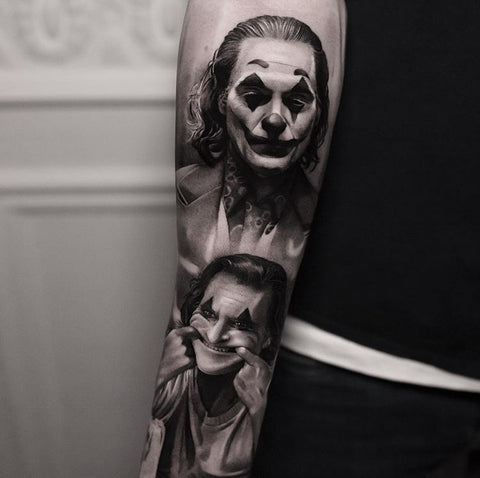 smiling joker tattoo