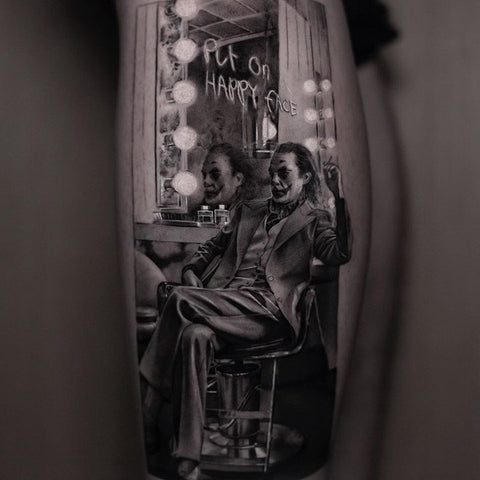 mirror and joker tattoo