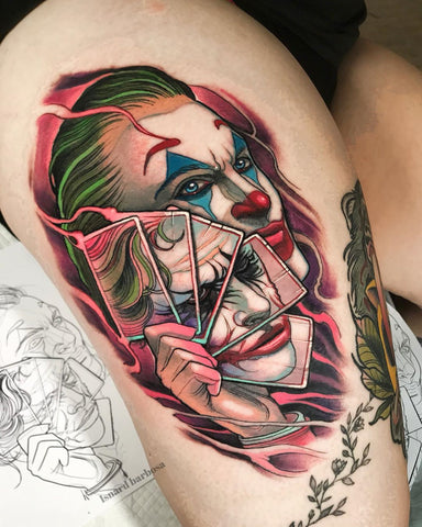 poker joker tattoo
